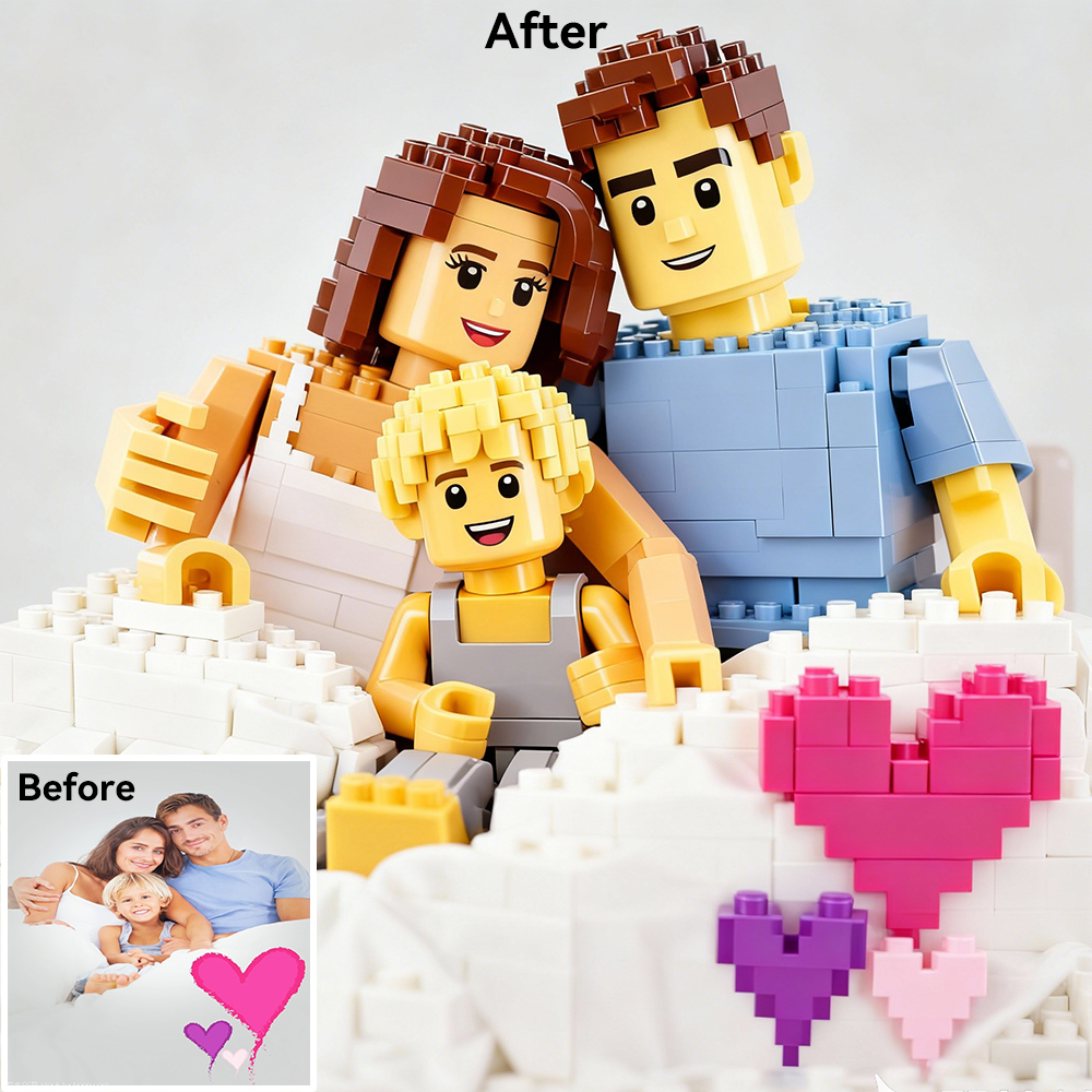 Custom Star Map - Custom Cartoon Building Block Style Portrait