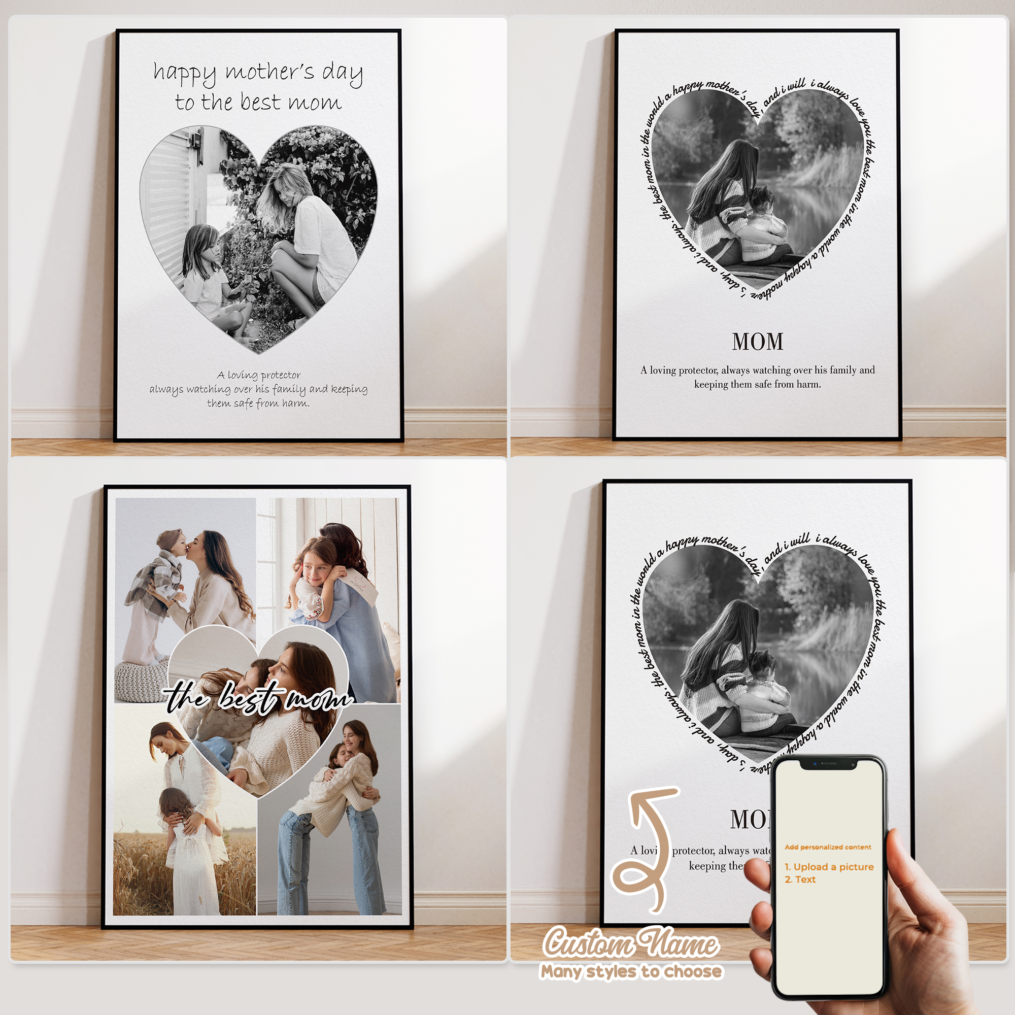 Custom Star Map - Personalized Custom Photo Happy Mother's Day