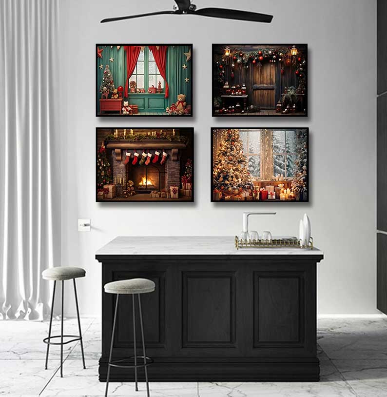 1pc frameless Large Christmas  - Family Tree Print 리뷰 및 가격