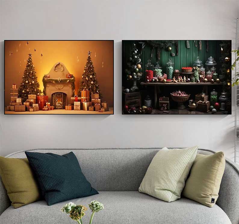 1pc frameless Large Christmas  - Family Tree Print 리뷰 및 가격