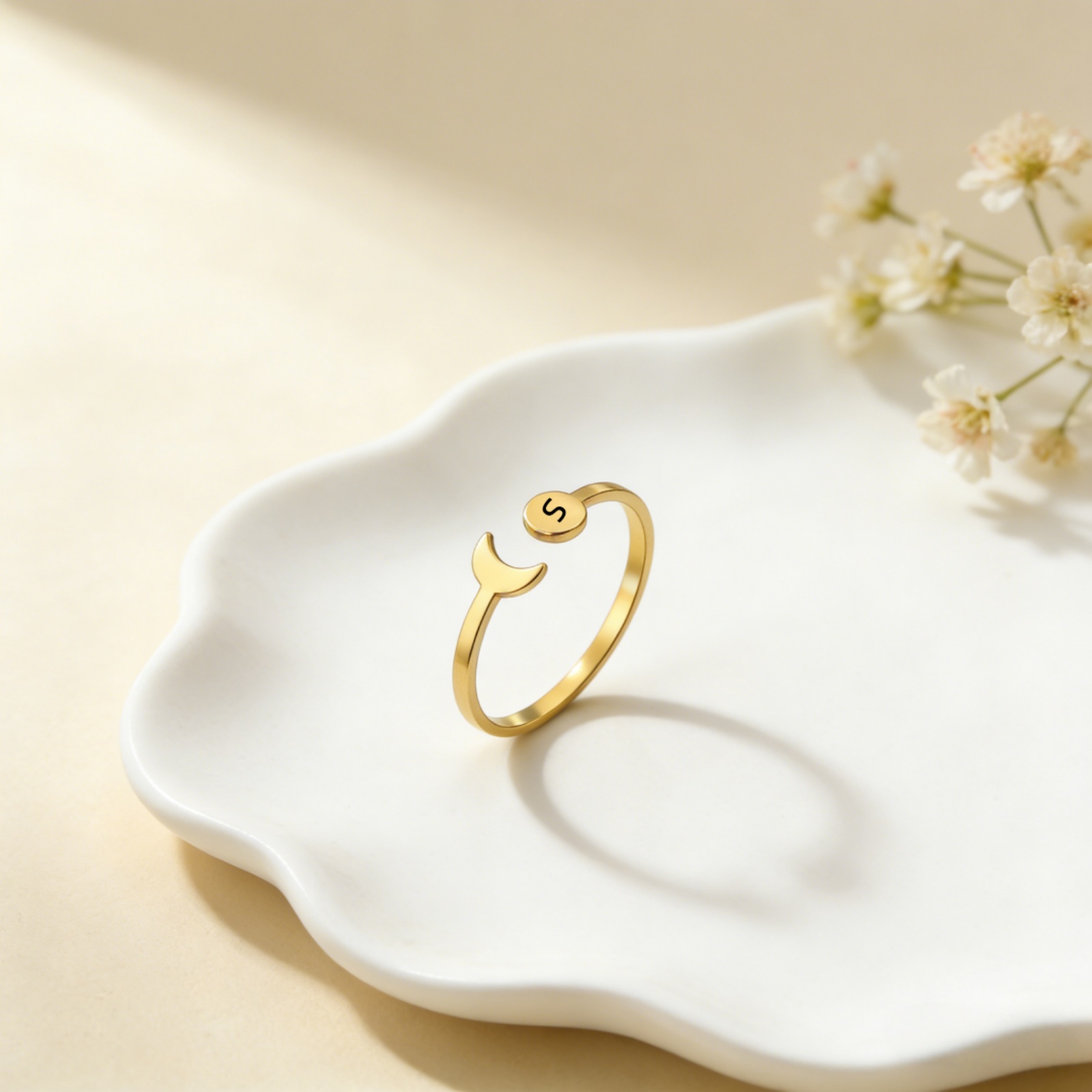 Customized Name A-Z Initial Re - Initial Ring Custom 리뷰 및 가격