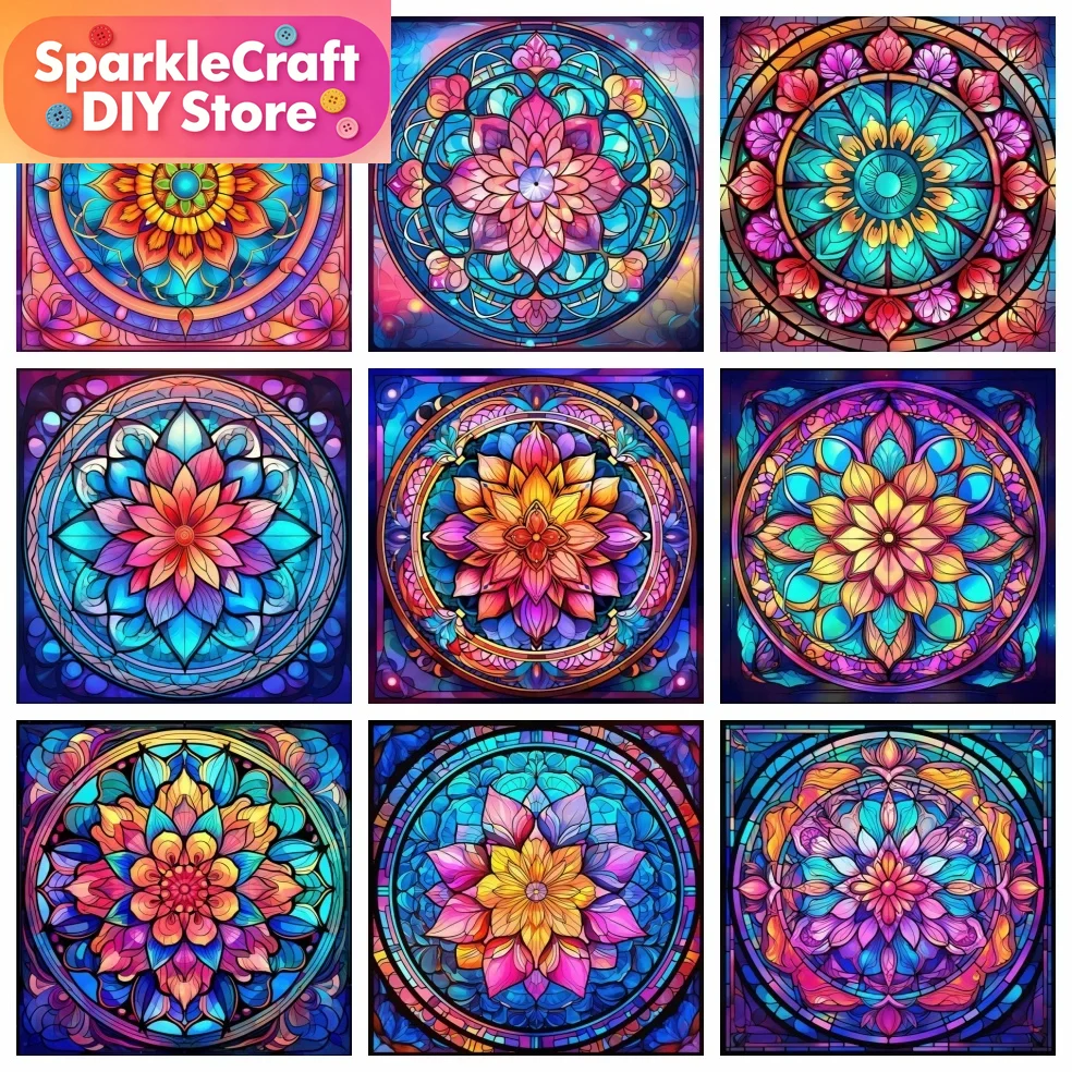 Diamond Painting Mandala Flowe - Photo Mosaic Print 리뷰 및 가격