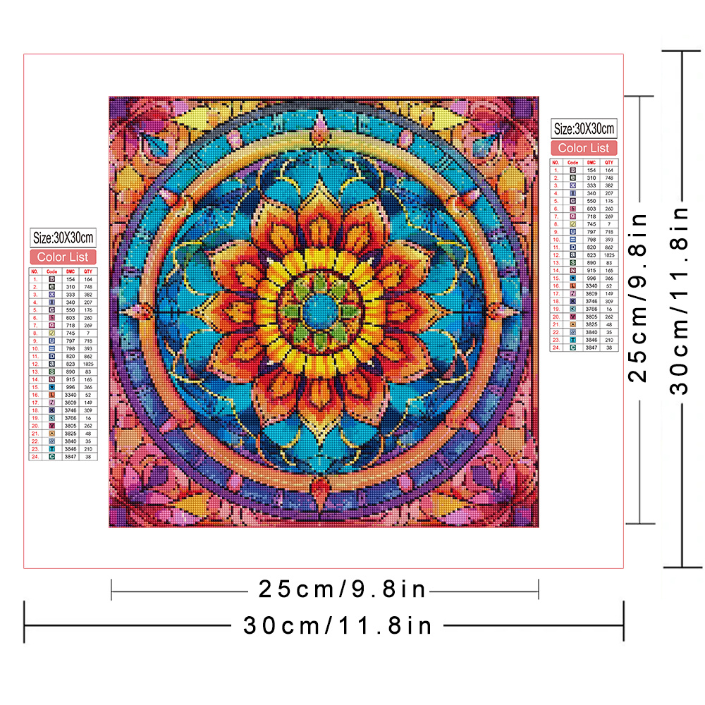 Diamond Painting Mandala Flowe - Photo Mosaic Print 리뷰 및 가격