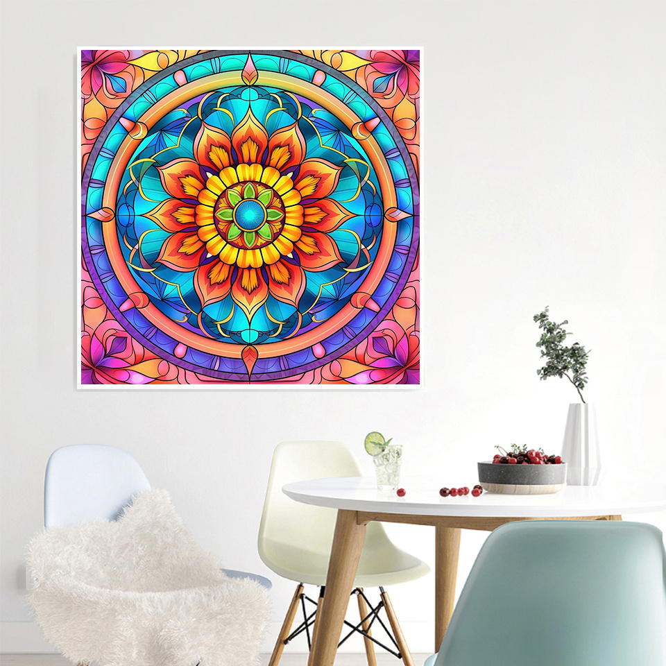 Diamond Painting Mandala Flowe - Photo Mosaic Print 리뷰 및 가격