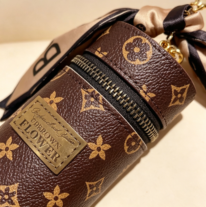 Vintage Brown Monogram Print C - Monogram Keychain Leather 리뷰 및 가격