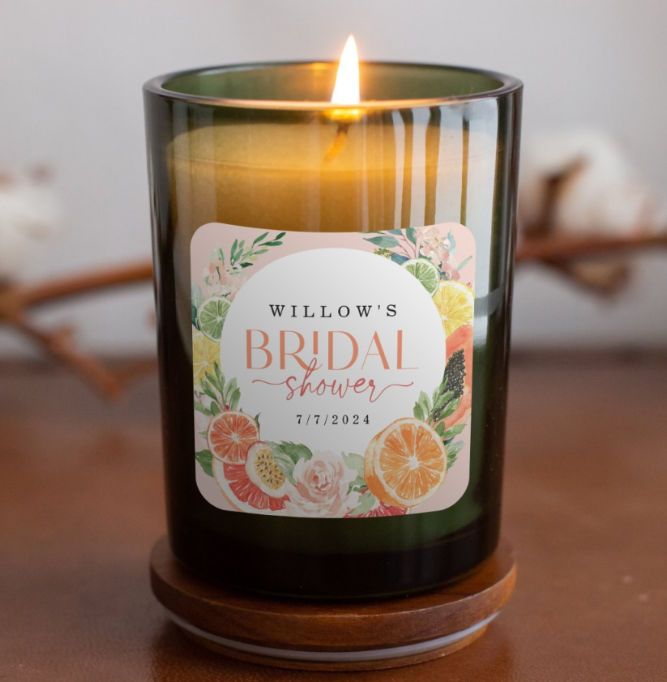 Custom Lemon Wedding Thank You - Personalised Candle Label 리뷰 및 가격