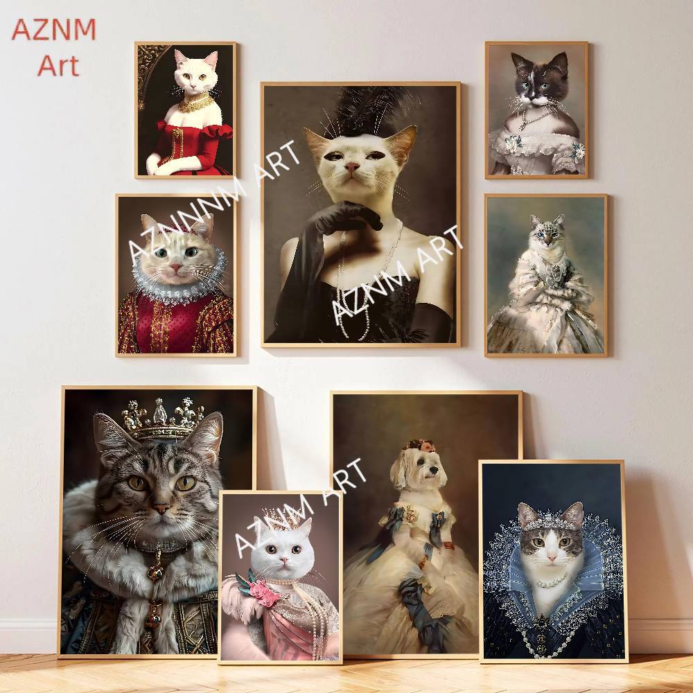Renaissance Royal Cat Funny Po - Pet Portrait Custom 리뷰 및 가격