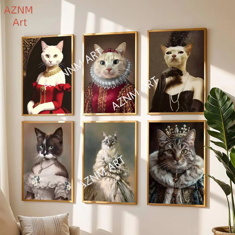 Renaissance Royal Cat Funny Po - Pet Portrait Custom 리뷰 및 가격