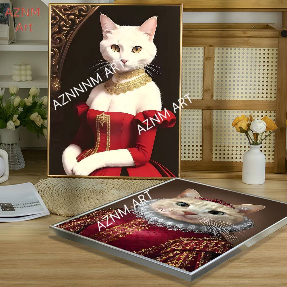 Renaissance Royal Cat Funny Po - Pet Portrait Custom 리뷰 및 가격