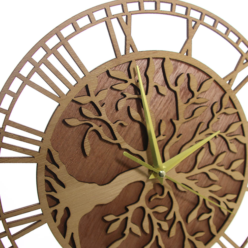 Tree of Life Wooden Wall Clock - Family Tree Print 리뷰 및 가격