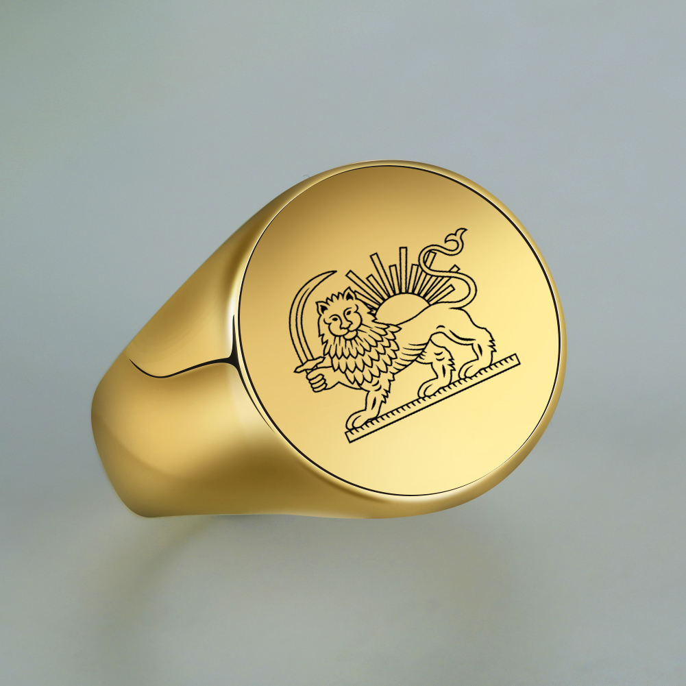 Iran Lion and Sun Finger Ring  - Initial Ring Custom 리뷰 및 가격