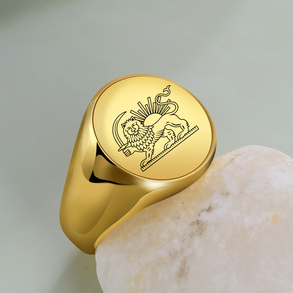 Iran Lion and Sun Finger Ring  - Initial Ring Custom 리뷰 및 가격