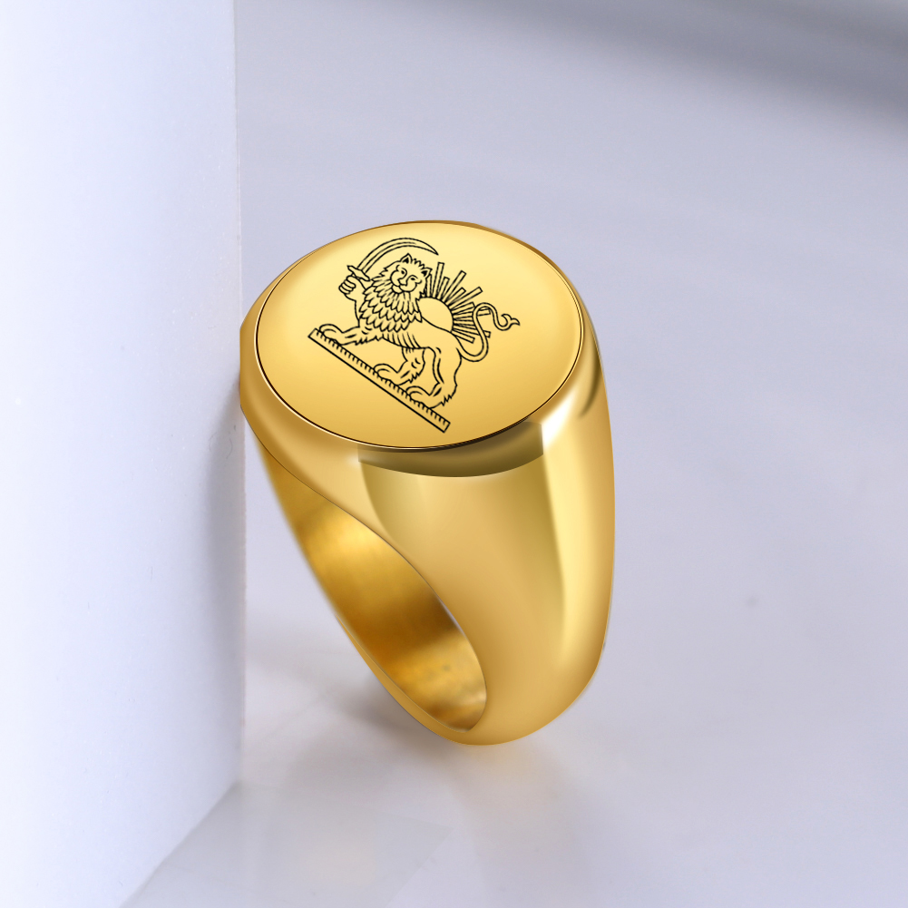 Iran Lion and Sun Finger Ring  - Initial Ring Custom 리뷰 및 가격