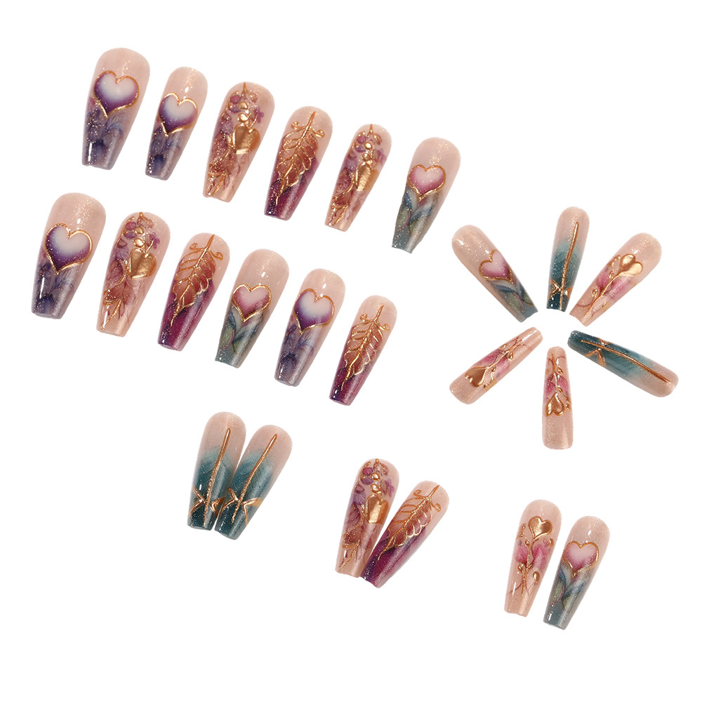 24pcs/set 3D fake nails for wo - Pressed Flower Art 리뷰 및 가격