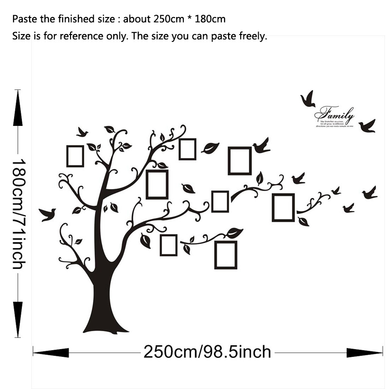 Large Size Photo Tree PVC Wall - Family Tree Print 리뷰 및 가격