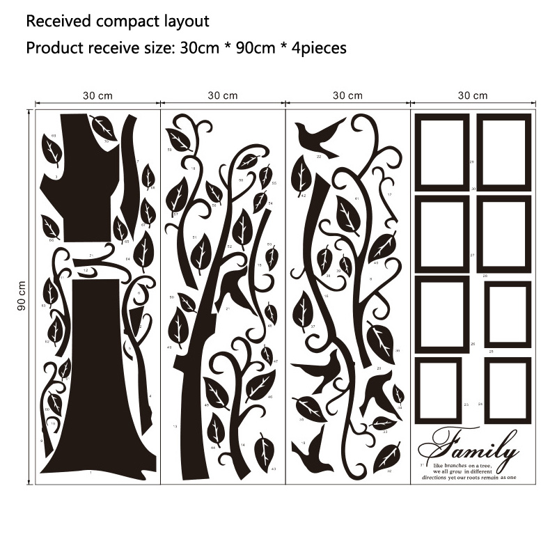 Large Size Photo Tree PVC Wall - Family Tree Print 리뷰 및 가격