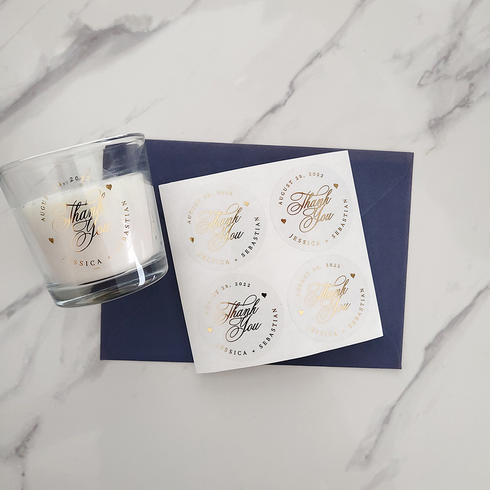 Custom 50pcs Round Gold Foil C - Personalised Candle Label 리뷰 및 가격