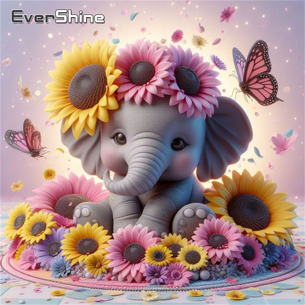 Evershine Elephant Diamond Pai - Photo Mosaic Print 리뷰 및 가격