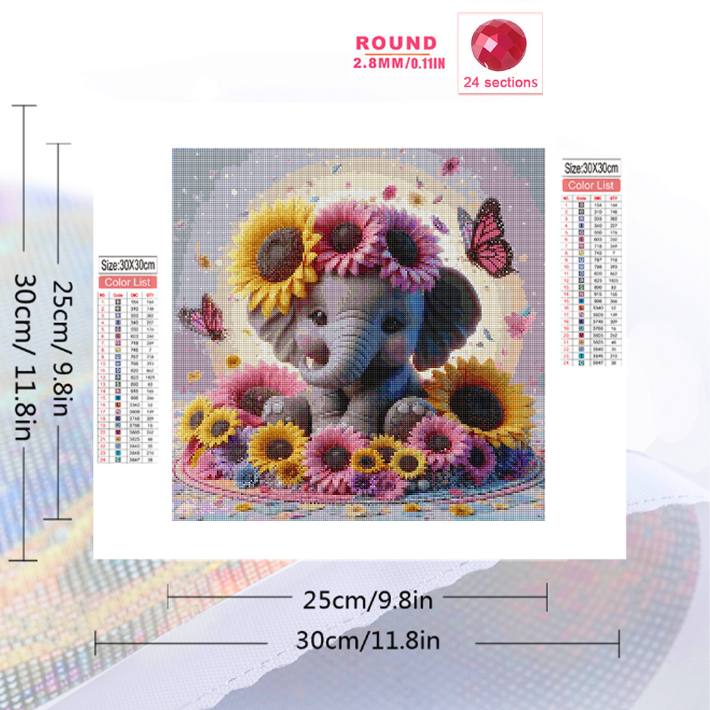 Evershine Elephant Diamond Pai - Photo Mosaic Print 리뷰 및 가격