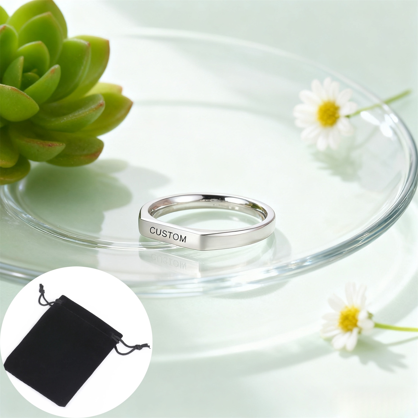 Customized Date Name Ring Stai - Initial Ring Custom 리뷰 및 가격
