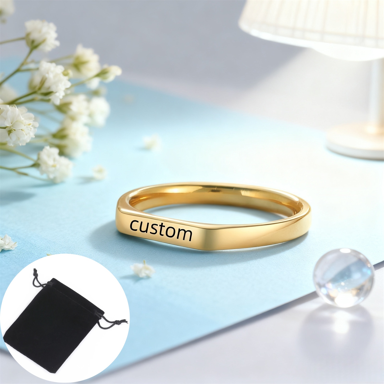 Customized Date Name Ring Stai - Initial Ring Custom 리뷰 및 가격