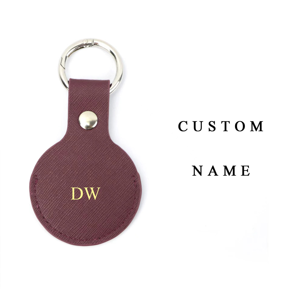 Custom Gold initial letters Fo - Monogram Keychain Leather 리뷰 및 가격