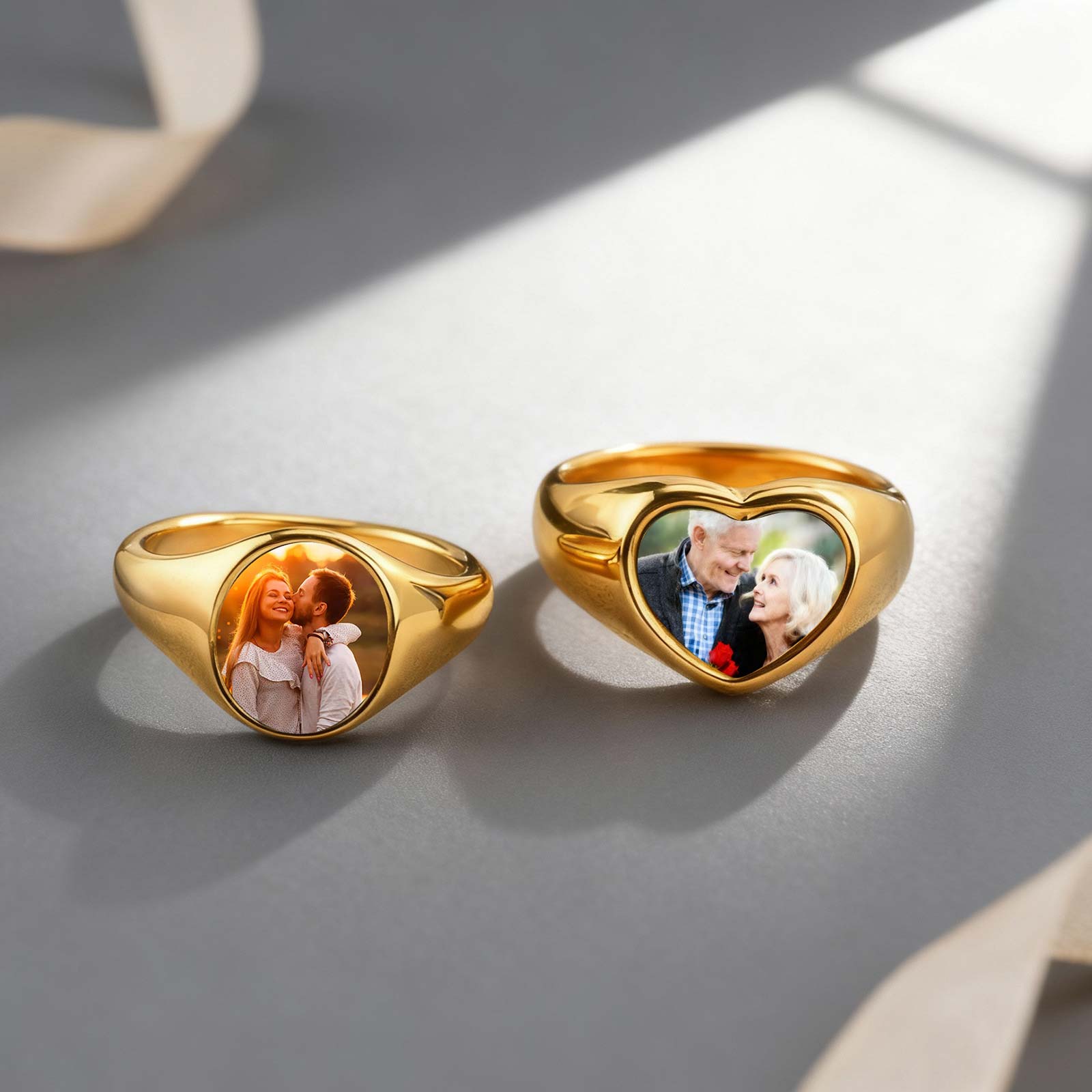 Custom Photo Signet Ring for W - Initial Ring Custom 리뷰 및 가격