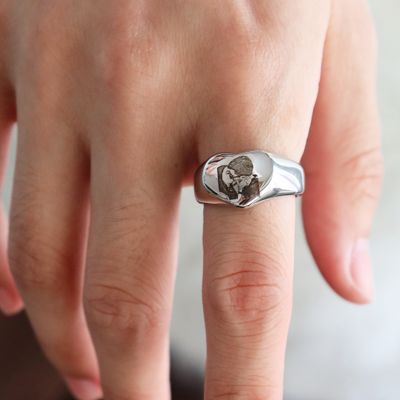 Custom Engraved Picture Logo N - Initial Ring Custom 리뷰 및 가격