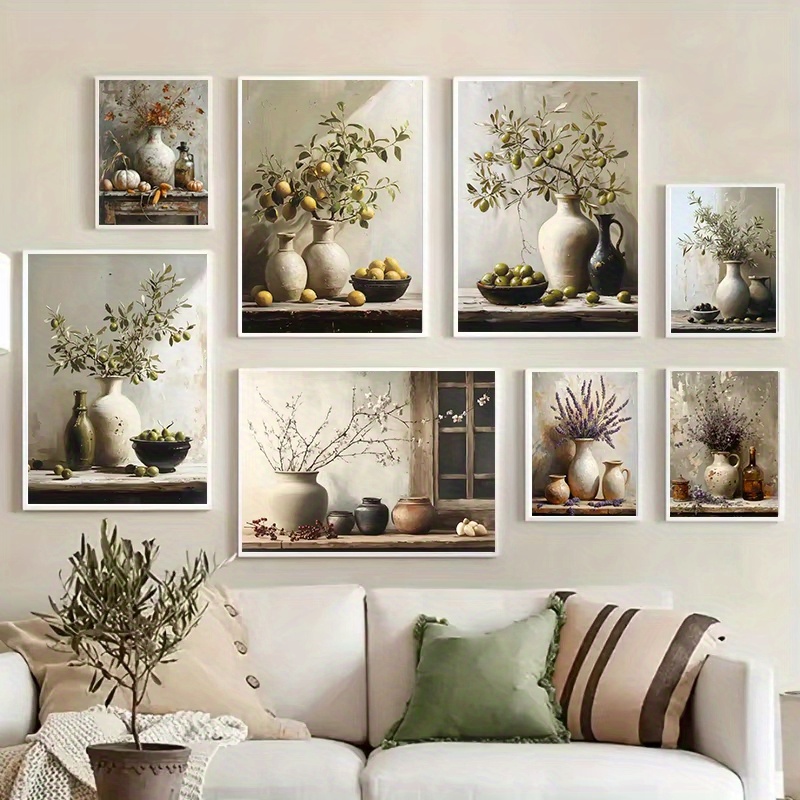 1pc Frameless  Retro Still Lif - Family Tree Print 리뷰 및 가격