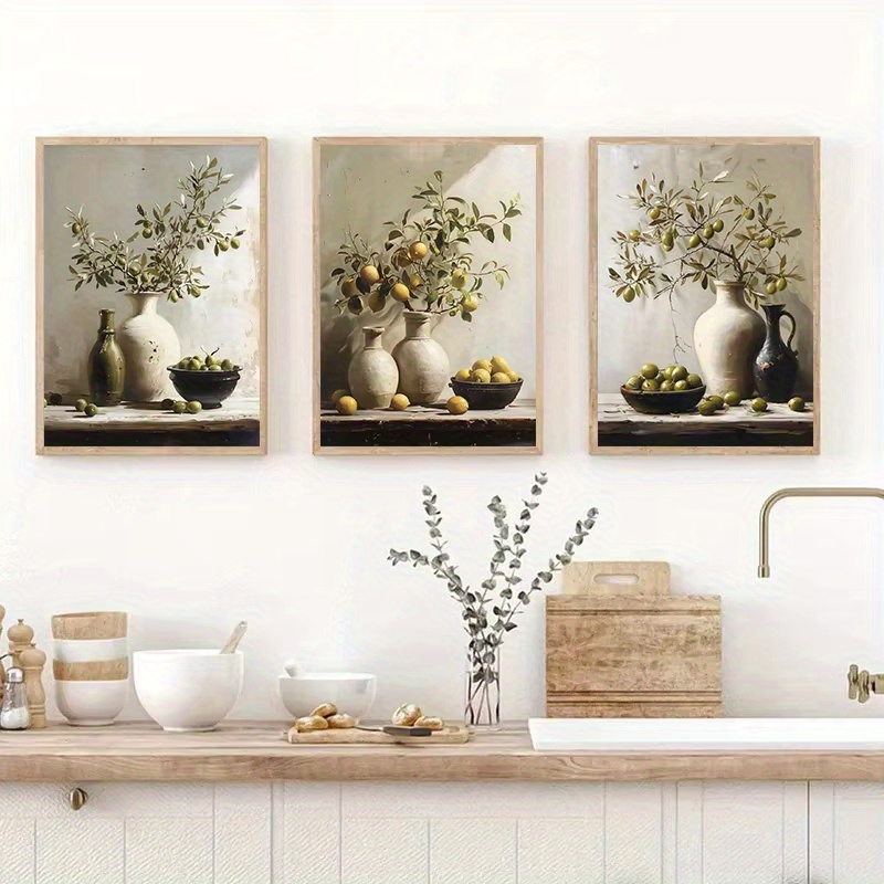 1pc Frameless  Retro Still Lif - Family Tree Print 리뷰 및 가격