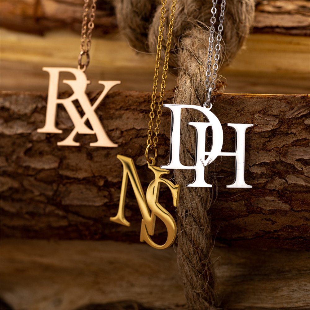 Couples Custom Initial Letter  - Birth Flower Necklace 리뷰 및 가격