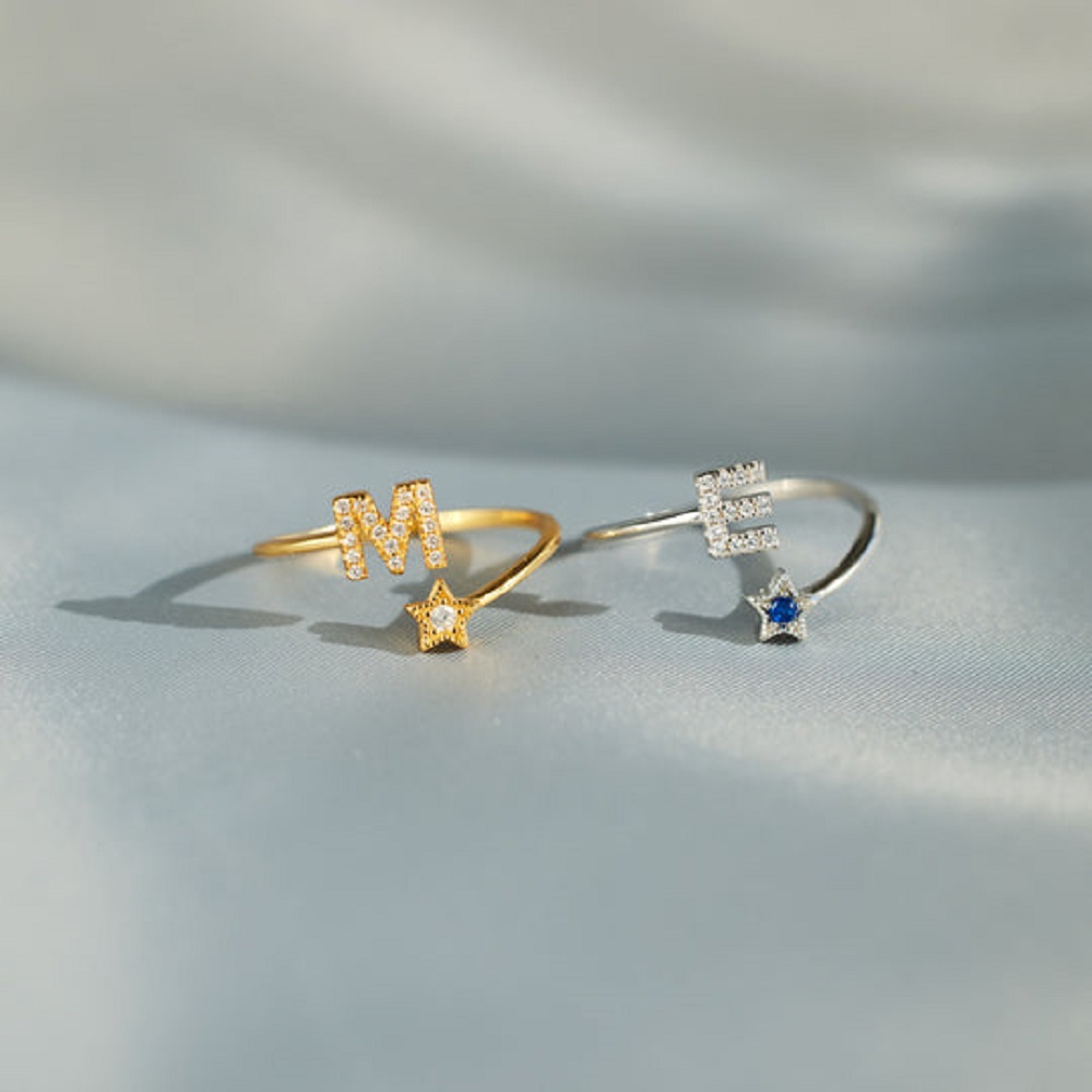 YOU WERE BORN TO SHINE INITIAL - Initial Ring Custom 리뷰 및 가격
