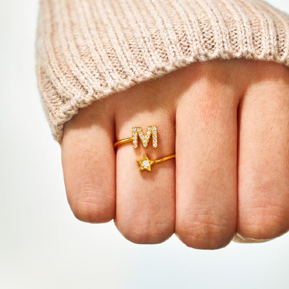 YOU WERE BORN TO SHINE INITIAL - Initial Ring Custom 리뷰 및 가격