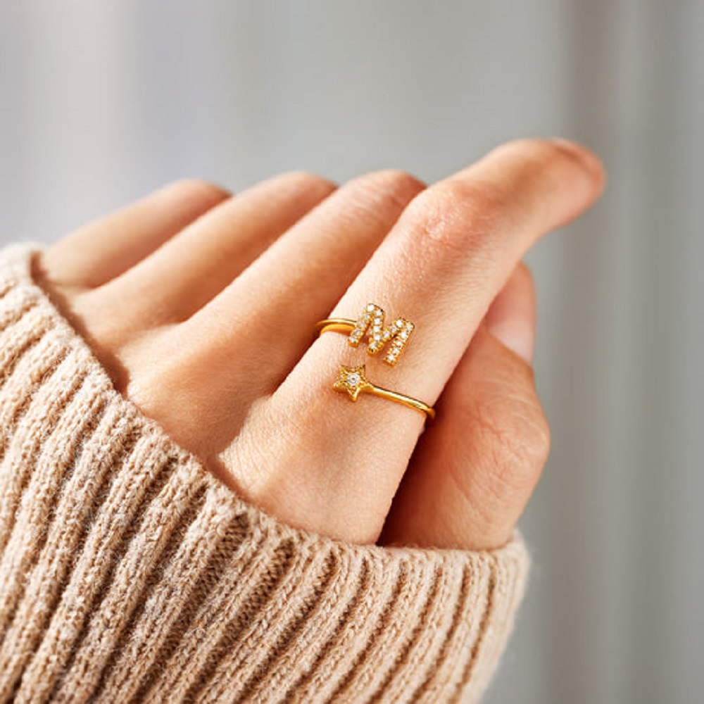 YOU WERE BORN TO SHINE INITIAL - Initial Ring Custom 리뷰 및 가격
