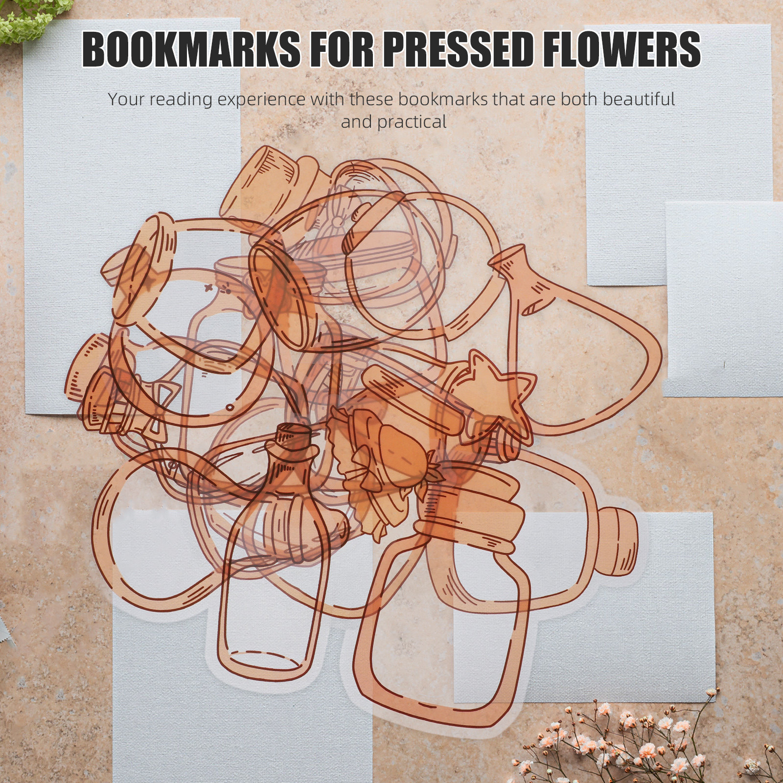 20 Sheets Pressed Dried Flower - Dried Flower Bookmark 리뷰 및 가격