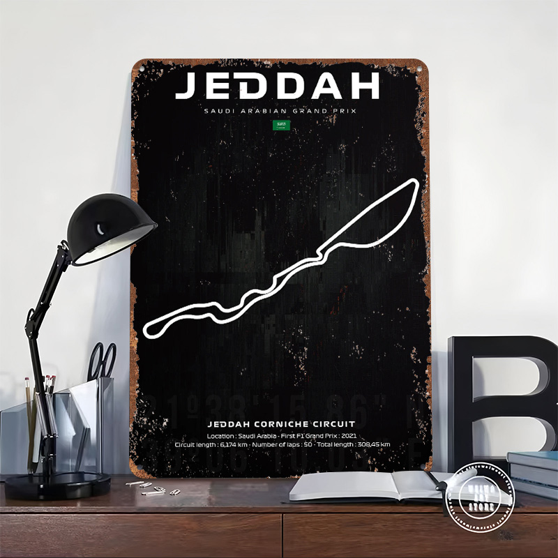 Jeddah Circuit Map Poster Cust - Custom Map Poster 리뷰 및 가격