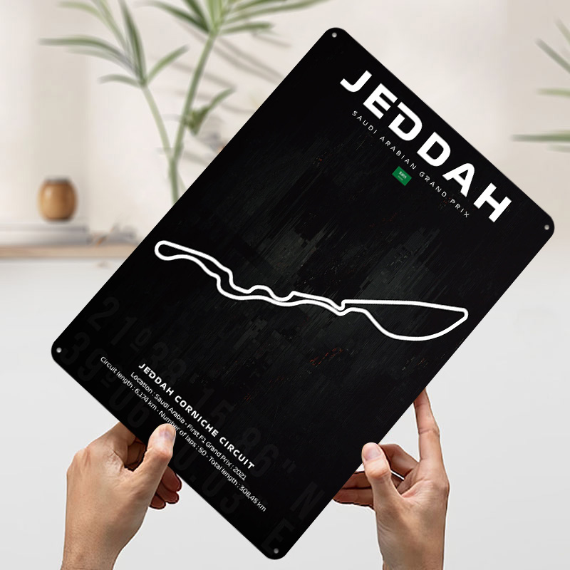 Jeddah Circuit Map Poster Cust - Custom Map Poster 리뷰 및 가격