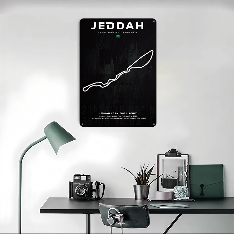 Jeddah Circuit Map Poster Cust - Custom Map Poster 리뷰 및 가격