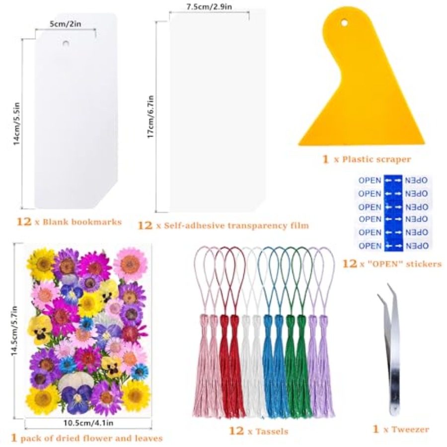 Cardstock Blank Bookmarks Set, - Dried Flower Bookmark 리뷰 및 가격