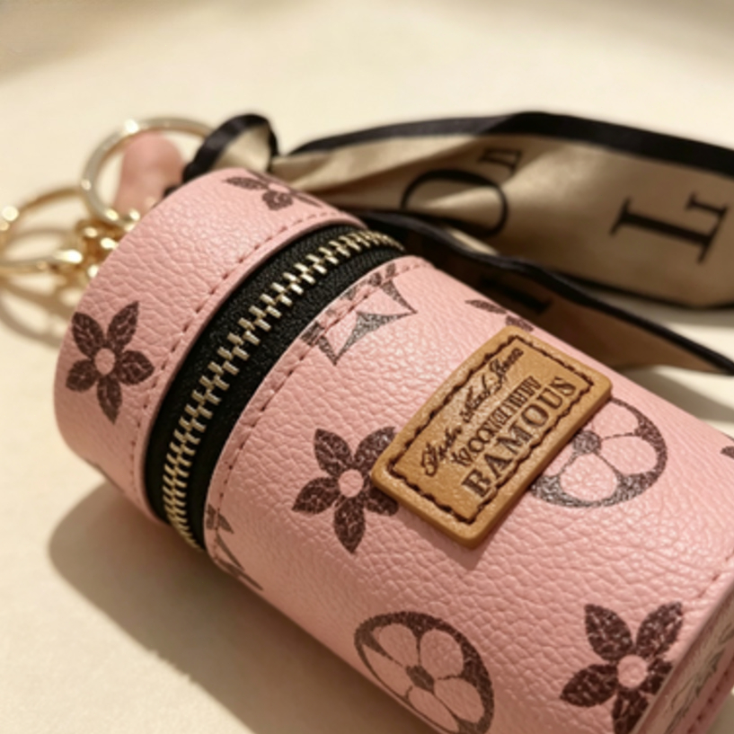 Pink Monogram Floral Print Cyl - Monogram Keychain Leather 리뷰 및 가격
