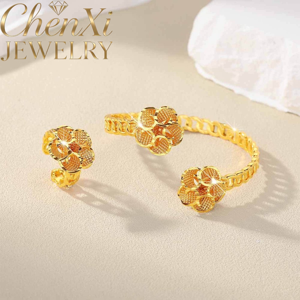 Sand Gold Floral Open-End Bang - Coordinates Bracelet 리뷰 및 가격