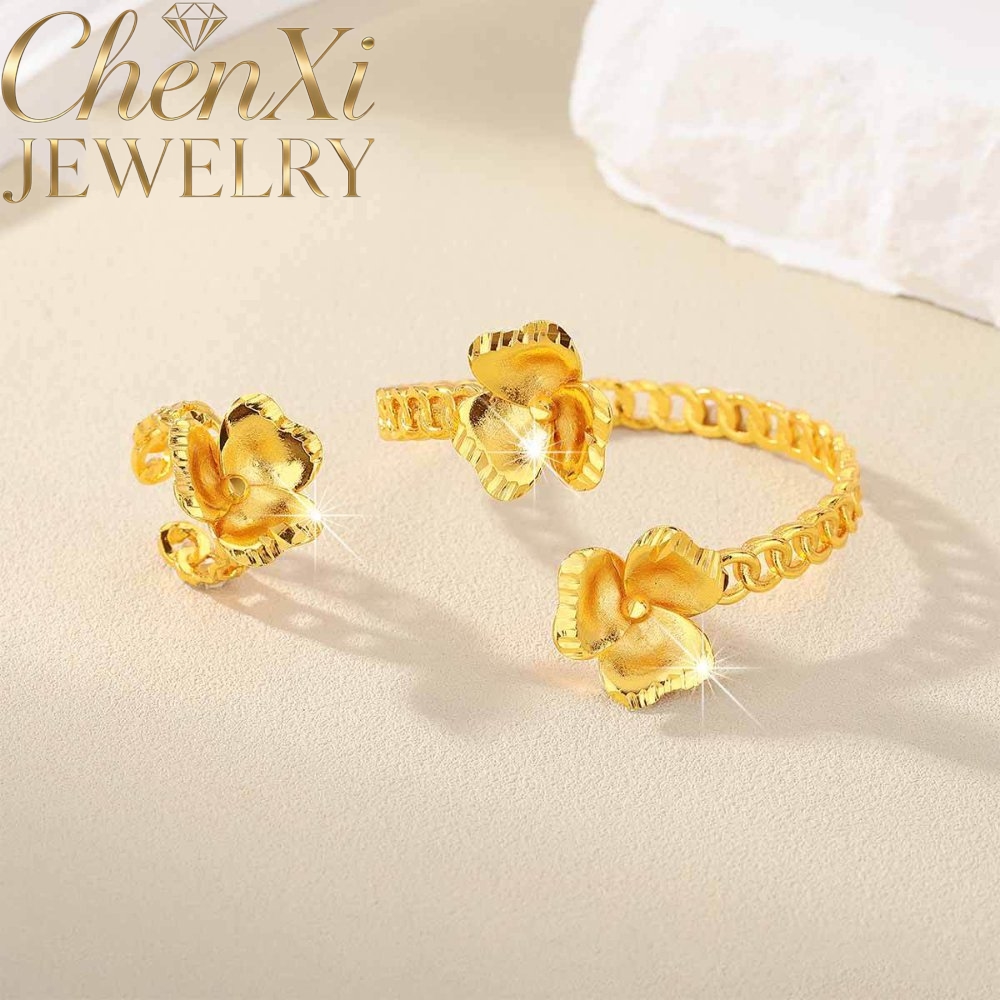 Sand Gold Floral Open-End Bang - Coordinates Bracelet 리뷰 및 가격